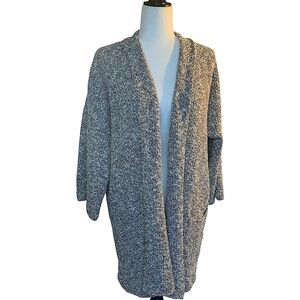 Massimo Dutti Coatigan 3/4 Cardigan & Sleeve Long Sweater Duster Salt Pepper M/L